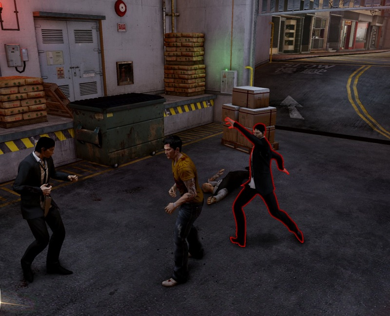 I don’t know why I’m not facing the guy attacking me either.